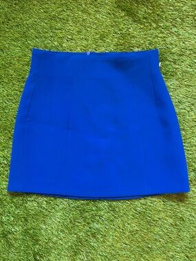 Zara Royal Blue High Waisted Mini Skirt Small NWT